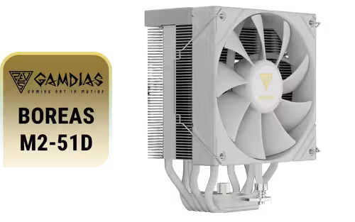 gamdias-boreas-m2-51d-white-cpu-cooler - Image 1