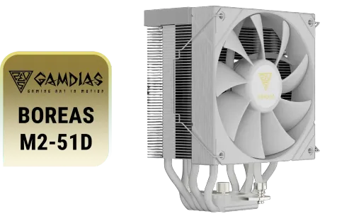 gamdias-boreas-m2-51d-white-cpu-cooler - Image 1