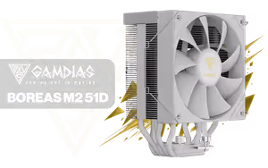 gamdias-boreas-m2-51d-white-cpu-cooler - Image 1