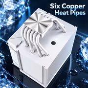Gamdias BOREAS M2-61L Air Cooler IPS LCD, Six Pipes (White) - image 3