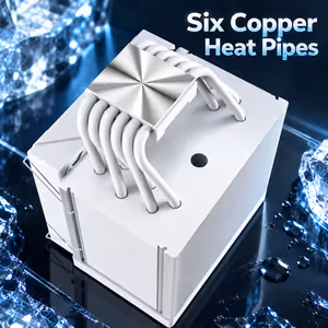Gamdias BOREAS M2-61L Air Cooler IPS LCD, Six Pipes (White) - image 3
