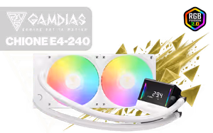 Gamdias Chione E4 240 Liquid Cooler White - Image 1