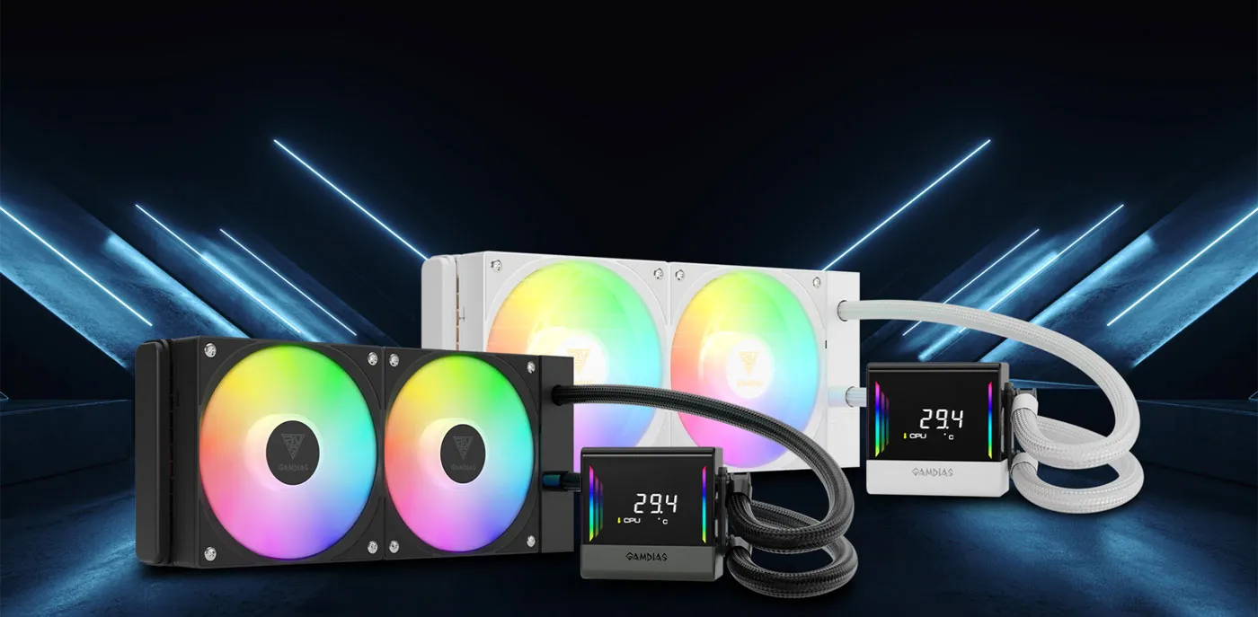 Gamdias Chione E4-240 Liquid Cooler - Desktop View