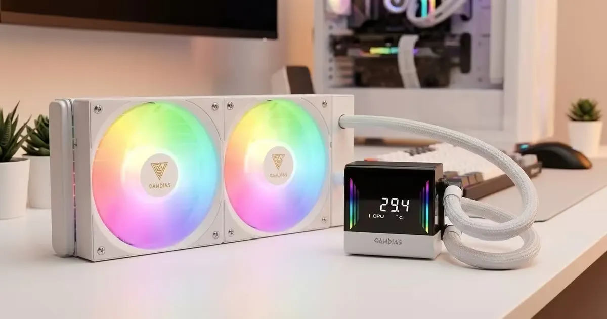 Gamdias Chione E4-240 White AIO Liquid Cooler - 240mm ARGB | Evetech