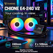 GAMDIAS CHIONE E4-240 V2 240mm Liquid Cooler - Black - image 13