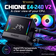 GAMDIAS CHIONE E4-240 V2 240mm Liquid Cooler - Black - image 14