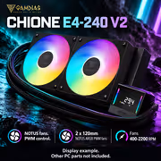 GAMDIAS CHIONE E4-240 V2 240mm Liquid Cooler - Black - image 15