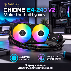 GAMDIAS CHIONE E4-240 V2 240mm Liquid Cooler - Black - image 16