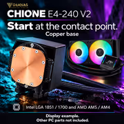 GAMDIAS CHIONE E4-240 V2 240mm Liquid Cooler - Black - image 17