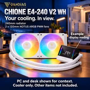 GAMDIAS CHIONE E4-240 V2 240mm Liquid Cooler - White - image 13