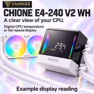 GAMDIAS CHIONE E4-240 V2 240mm Liquid Cooler - White - image 14