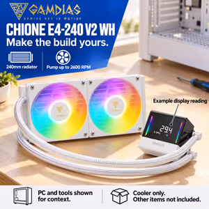 GAMDIAS CHIONE E4-240 V2 240mm Liquid Cooler - White - image 16