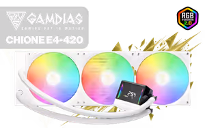 Gamdias Chione E4-420 Liquid Cooler - White - Image 1