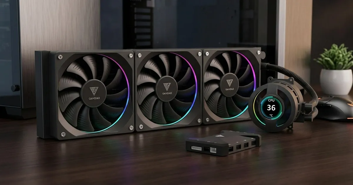Gamdias CHIONE P3-360U 360mm AIO Liquid Cooler with LCD | Evetech