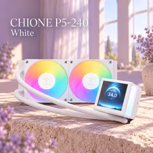 Gamdias CHIONE P5-240 White Liquid Cooler 3.4" IPS LCD - image 3