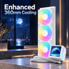 Gamdias CHIONE P5-360 Liquid Cooler (3.4in IPS LCD) White - image 2