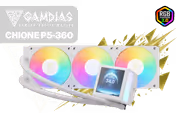 Gamdias CHIONE P5-360 Liquid Cooler (3.4in IPS LCD) White - image 1