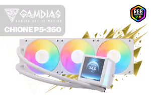 gamdias-chione-p5-360-lcd-liquid-cooler-white - Image 1