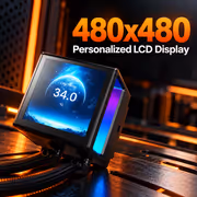 Gamdias CHIONE P5-360 Liquid Cooler 3.4in IPS (Black) - image 2