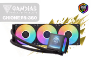 Gamdias CHIONE P5-360 Liquid Cooler 3.4in IPS (Black) - image 1