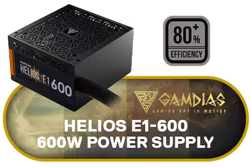Gamdias Helios E1-600 600W Power Supply - Image 1