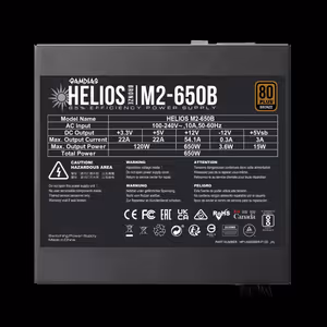 GAMDIAS HELIOS M2-650B 650W Bronze ATX 3.1 Power Supply - image 8