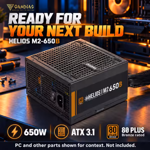 GAMDIAS HELIOS M2-650B 650W Bronze ATX 3.1 Power Supply - image 9