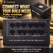 GAMDIAS HELIOS P2-750G V2 750W Gold Full Modular PSU - image 13