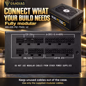 GAMDIAS HELIOS P2-750G V2 750W Gold Full Modular PSU - image 13