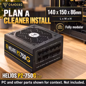 GAMDIAS HELIOS P2-750G V2 750W Gold Full Modular PSU - image 16