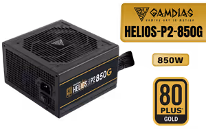 GAMDIAS Helios 850W Gold Gaming PC PSU | 80 Plus Gold ATX 3.1 - image 1