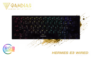 Gamdias Hermes E3 RGB Mechanical Gaming Keyboard - Black Gamdias Hermes E3 RGB Mechanical Gaming Keyboard - Black - Image 1