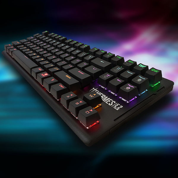 Gamdias Hermes E2 Keyboard with vibrant backlighting