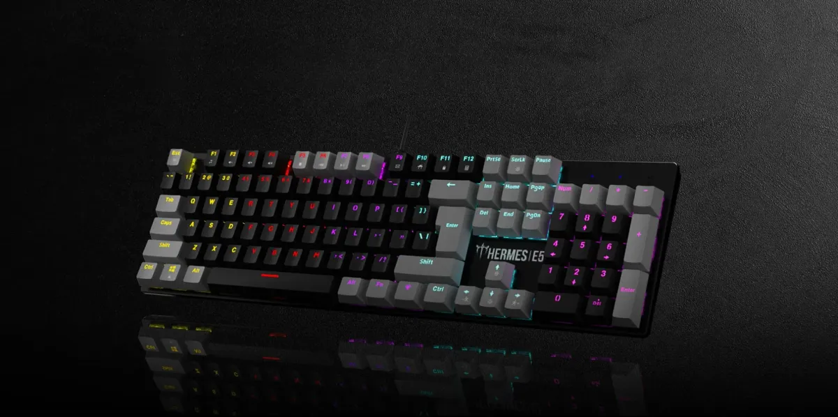 Graphite Grey Gaming Keyboard - Desktop View