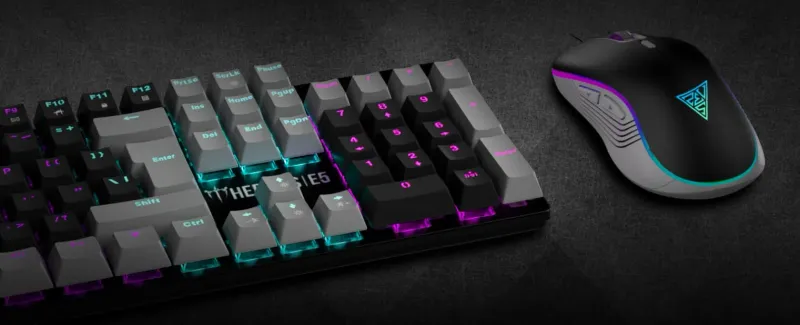 Sleek Illuminated Gaming Keyboard and Mouse - Mobile View