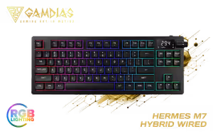 Gamdias Hermes M7 Hybrid RGB Mechanical Keyboard Black - Image 1