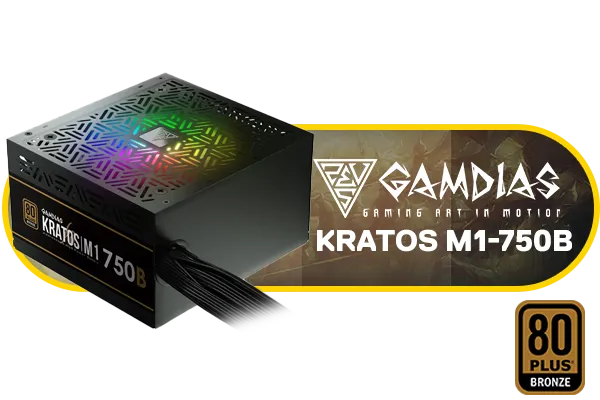 Gamdias KRATOS M1-750B RGB 750W Power Supply