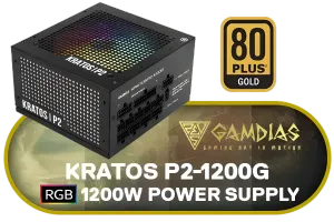 Gamdias KRATOS P2 1200G RGB 1200W Modular Power Supply - Efficiency & Style - image 1