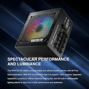 Gamdias KRATOS P2 1200G RGB 1200W Modular Power Supply - Efficiency & Style - image 9