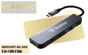 GAMDIAS M1-500 5-in-1 USB-C Hub — 4K HDMI & PD - image 1