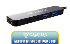 gamdias-m1-500-usb-c-hub-4k-pd gamdias-m1-500-usb-c-hub-4k-pd - Image 1