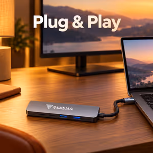 GAMDIAS M1-500 5-in-1 USB-C Hub — 4K HDMI & PD - image 6