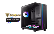 GAMDIAS ATLAS M4 Mid Tower Case - Black | 4x ARGB Fans - image 1