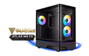 GAMDIAS ATLAS M5 CG Curved Glass Mid Tower Case - Black - image 1