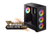 GAMDIAS AURA GC15 ARGB Mid Tower Case - Black | 4 Fans - image 1