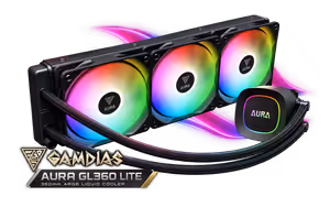 GAMDIAS AURA GL360 LITE 360mm ARGB Liquid Cooler - Black - image 1