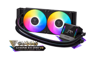 GAMDIAS CHIONE E4-240 V2 240mm Liquid Cooler - Black - image 1