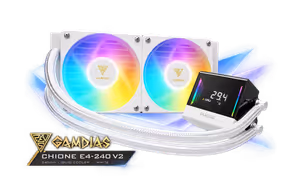 GAMDIAS CHIONE E4-240 V2 240mm Liquid Cooler - White - image 1