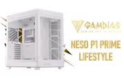 Gamdias NESO-P1-WW E-ATX Gaming Case – White, Modular - image 1