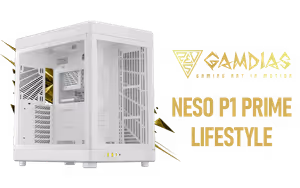 Gamdias Neso P1 Gaming Case - White - Image 1